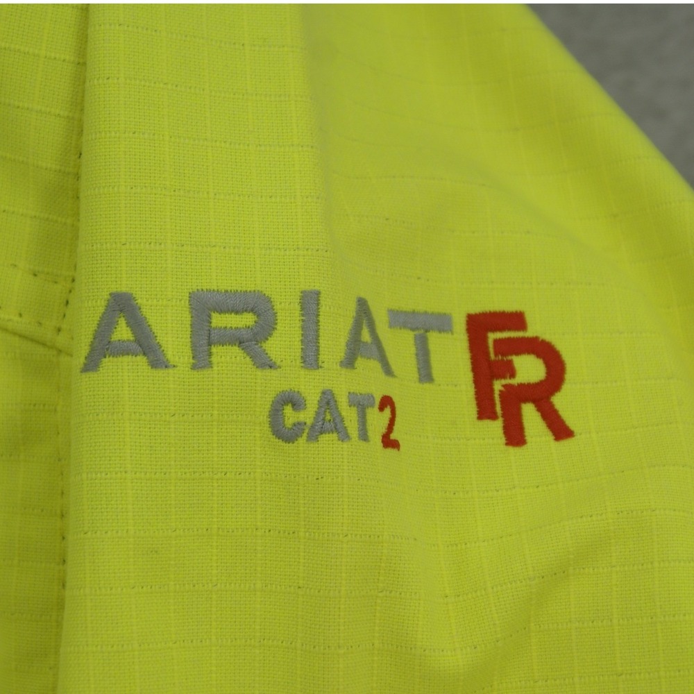 Ariat Work Men XXL FR Hi-Vis Hooded H2O Jacket Yellow Waterproof CAT 2 10041788 - Picture 16 of 16